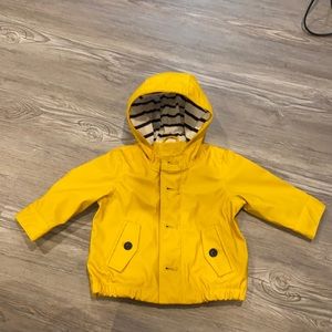 Baby Gap yellow rain jacket, 0-6 months